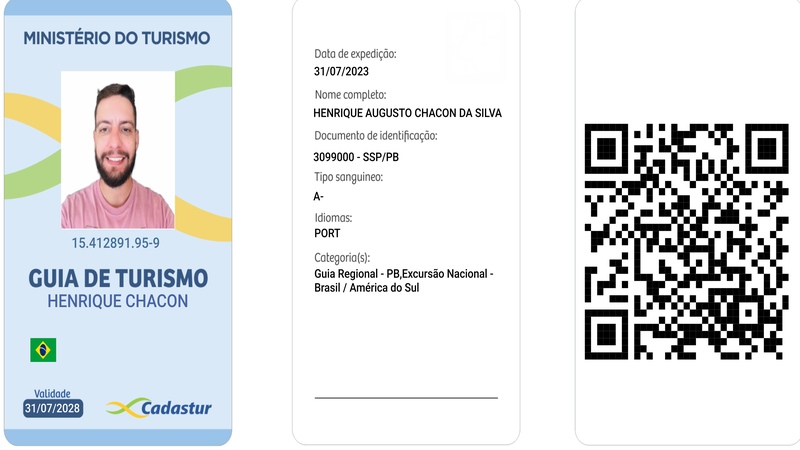 cracha do Guia de turismo Henrique Chacon