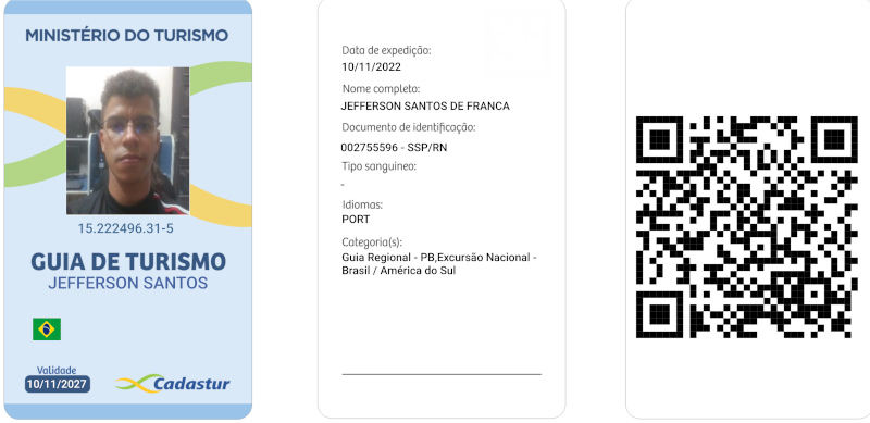 cracha do guia de turimo jefferson santos