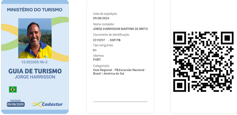 cracha virtual do Guia de Turismo Jorge Harrisson