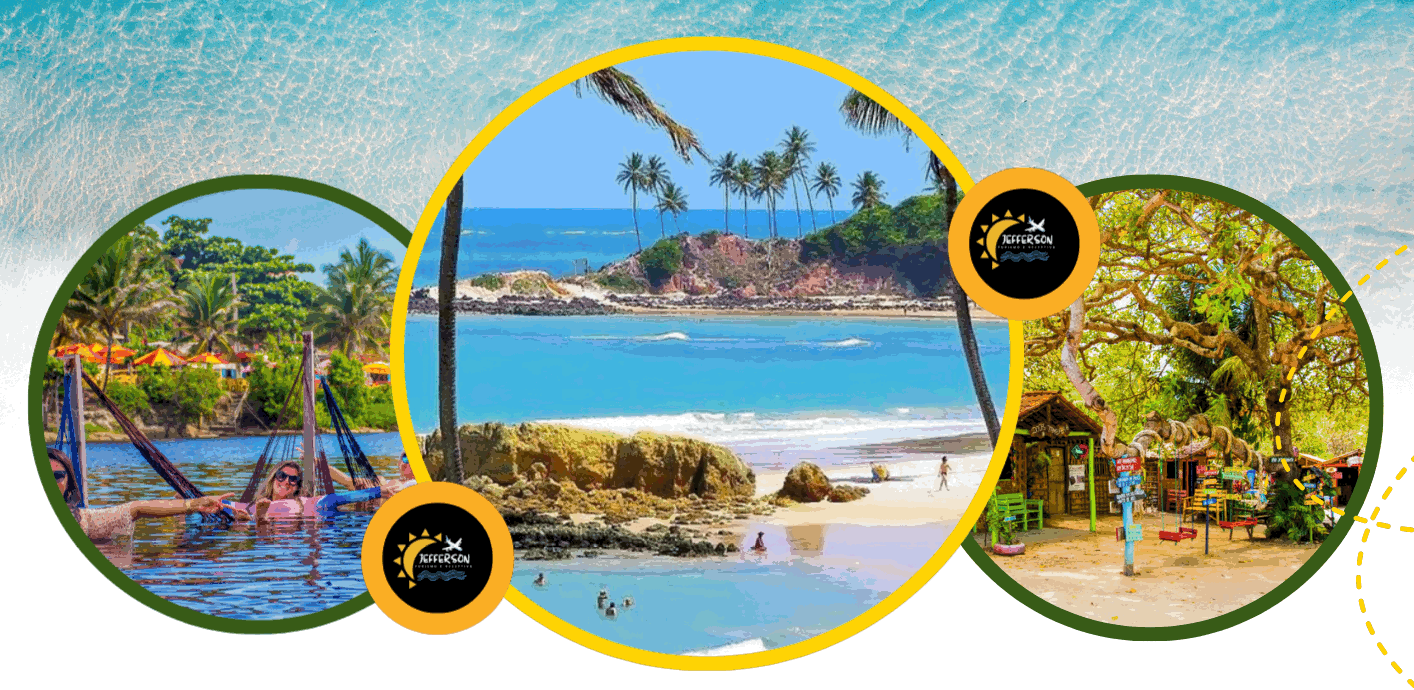 sequencia de fotos do litoral sul da paraíba